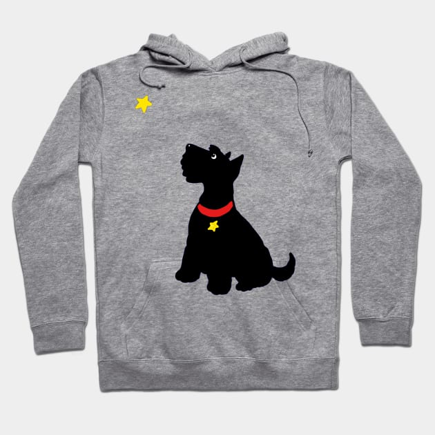 Star gazing Scottie Hoodie by KBMorgan